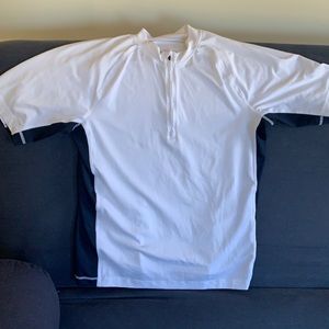 White Lands End 1/2 zip rashguard